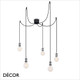 Ideal Lux - Cable Support 30mm - Black Modern Designer Ceiling Fitting for Pendant Lights - Ideal for Hanging a Single or Multiple Lights in any Arrangement & Position Ideal Lux - Cable Support 30mm - Black Modern Designer Ceiling Fitting for Pendant Lights - Ideal for Hanging a Single or Multiple Lights in any Arrangement & Position
