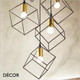 1 D Ideal Lux - Ice - Black Modern Designer Multiple Hanging Bulbs Pendant Light - A Spectacular Statement Piece for any Contemporary Interior Space