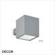 Ideal Lux - Snif, Square - Anthracite, Grey, Black or White Cubic Modern Designer Outdoor Wall Light - Minimalist Style for any Contemporary Space