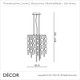 Ideal Lux - Evasione, 10 arms - Cut Crystal Modern Designer Cascading Chandelier - Contemporary Italian Style for a Dining Room, Living Room, Hallway & Restaurant