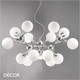 11 Ideal Lux - Nodi, 2 Sizes - Polished Chrome & Etched White Glass Modern Designer Multiple Globe Ceiling Light - A Magnificent Statement Piece for a Dining Room, Kitchen, Kitchen Island, Hallway, Stairwell, Hotel, Restaurant, Bistro, Bar & Café