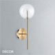 Ideal Lux - Equinoxe - Antique Brass & Clear Glass Globe Modern Designer Wall Light - A Statement Piece for your Dining Room, Hallway, Stairwell, Bedside, Kitchen, Restaurant, Bistro or Hotel Ideal Lux - Equinoxe - Antique Brass & Clear Glass Globe Modern Designer Wall Light - A Statement Piece for your Dining Room, Hallway, Stairwell, Bedside, Kitchen, Restaurant, Bistro or Hotel