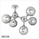 Ideal Lux - Nodi - Polished Chrome & Clear Chromed Glass Modern Designer Multiple Globe Ceiling Light - A Magnificent Statement Piece for a Dining Room, Kitchen, Kitchen Island, Hallway, Stairwell, Hotel, Restaurant, Bistro, Bar & Café