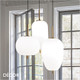 1 B Ideal Lux - Umile - Satin Gold & White Etched Glass Modern Designer Multiple Globe Pendant Light - Italian Chic for the Kitchen, Stairwell, Dining Room & Bistro