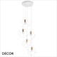 Ideal Lux - Ice - White Modern Designer Multiple Hanging Bulbs Pendant Light - A Spectacular Statement Piece for any Contemporary Interior Space
