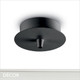 Ideal Lux - Standard Ceiling Rose, Ø10cm - Black Modern Designer Ceiling Fitting for a Single Pendant Light - Ideal for Matching a Ceiling Rose to your Pendant or Ceiling Colour
