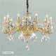Ideal Lux - Negresco, 10 arm - Crystal & Gold Chandelier - Magnificent Italian Showpiece for a Dining Room, Living Room, Stairs, Hallway, Hotel & Restaurant