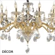 Ideal Lux - Negresco, 10 arm - Crystal & Gold Chandelier - Magnificent Italian Showpiece for a Dining Room, Living Room, Stairs, Hallway, Hotel & Restaurant