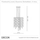 B2 Ideal Lux - Evasione, 8 arms - Cut Crystal Modern Designer Cascading Chandelier - Contemporary Italian Style for a Dining Room, Living Room, Hallway & Restaurant