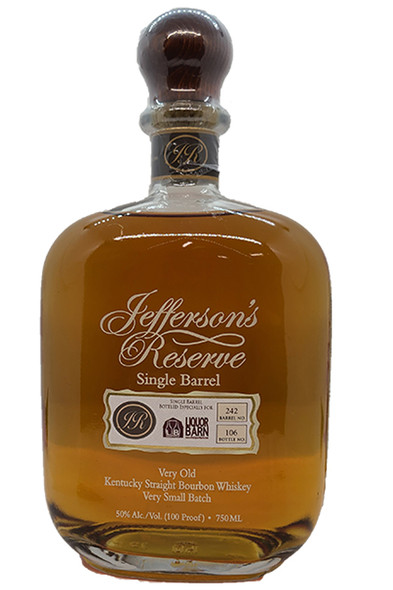 Jeffersons Reserve Liquor Barn Single Barrel Bourbon