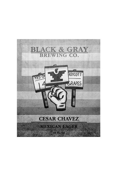 Black & Gray Cesar Chavez