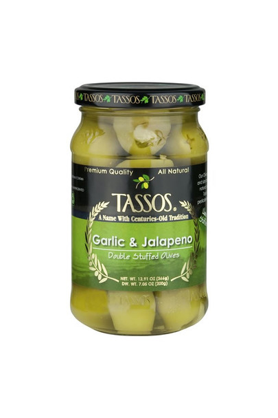 Tassos Garlic & Jalapeno Stuffed Olives