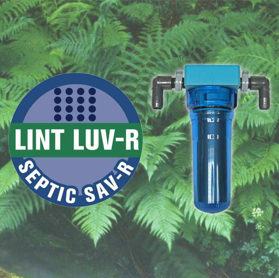 Washing machine lint filter that helps reduce septic system back up