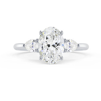 Three Stone Oval Cut Solitaire