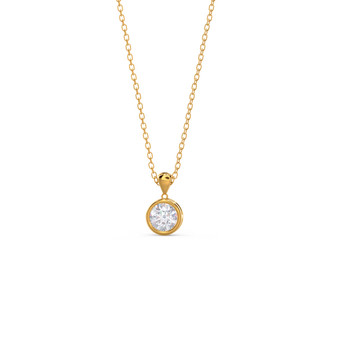 Bezel diamond necklace