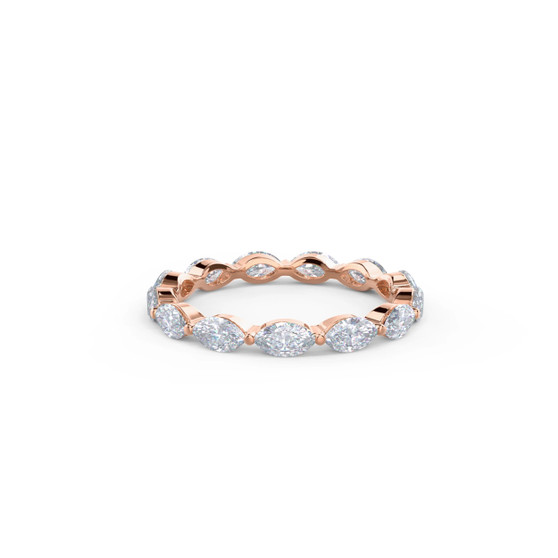 Marquise Cut Eternity Ring 18k Gold - East to West