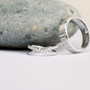 X Wedding Band 18k Gold - Diamond Pave Ring