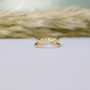  X Wedding Band 18k Gold - Diamond Pave Ring 