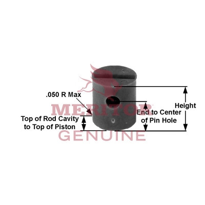 Meritor Piston Asa Yellow P/N: 2230N1054
