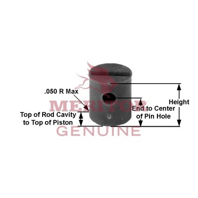 Meritor Piston - Asa - Blk P/N: 2297B4188
