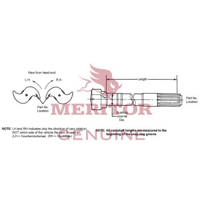 Meritor Cam Rh Chrome P/N: 2210V4910