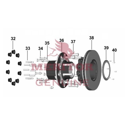 Meritor Assembly - Hub / Rotor P/N: 16159921011