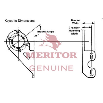 Meritor Bracket Chamber P/N: 3299W5795