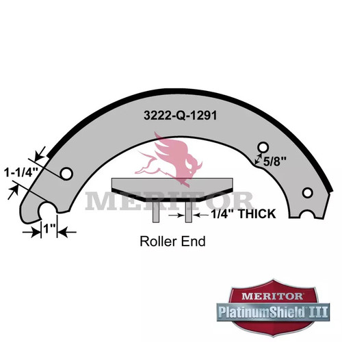 Meritor Reman Shoe P/N: XSMA3124524Q