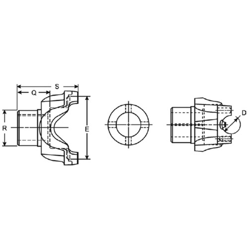 Dana Spicer End Yoke P/N: 250-4-1281-1X or 250412811X