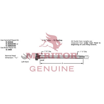 Meritor Camshaft (Rh) P/N: 2210H6170