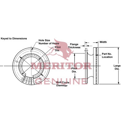 Meritor Rotor P/N: 3218R174