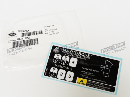 9RJ410M3 Mack 7 Speed Shift Pattern T2070 - photo 1