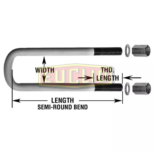 Meritor U-Bolt Assembly P/N: EUB8354-12 or EUB835412