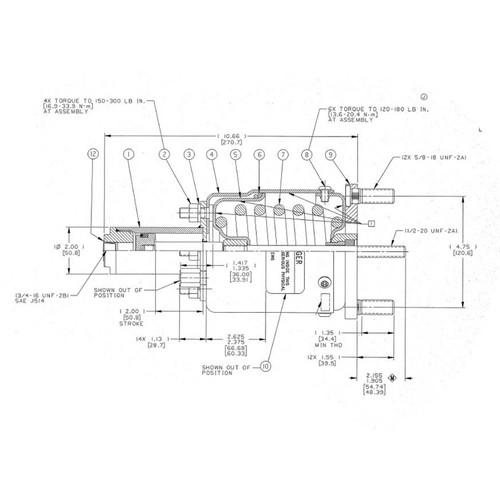 N36000A Midland Haldex Brake Chamber Hr