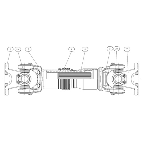 Dana Spicer Drive Shaft P/N: 250Sc55010C