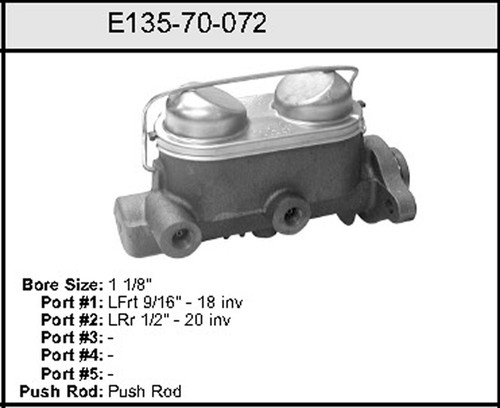 Bendix Master Cylinder P/N: E13570072