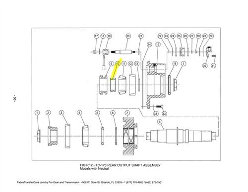 Fabco Ring, Inner Front Lower W/Neutral P/N: 7560229 or 756-0229
