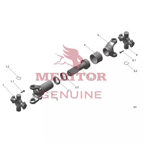 Meritor Replacement Driveline Assembly P/N: 25RHS022B463