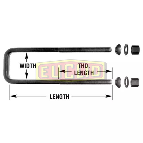Meritor U-Bolt Assembly P/N: EUB8264-083 or EUB8264083