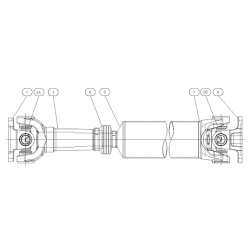 Dana Spicer Driveshaft P/N: 10008358