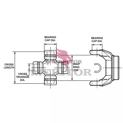 Meritor U-Joint P/N: GCP1200X