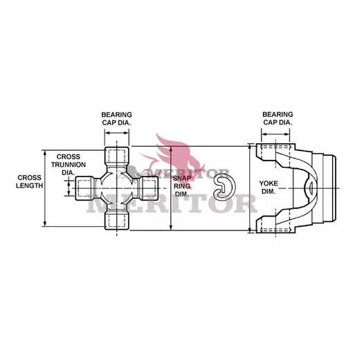 Meritor U-Joint P/N: GCP153X