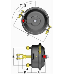 Midland Haldex T24 Long Stroke P/N: SC24XL