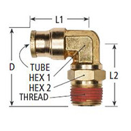 Midland Haldex Fitting elbow Mle90 P/N: APM69S8MX4