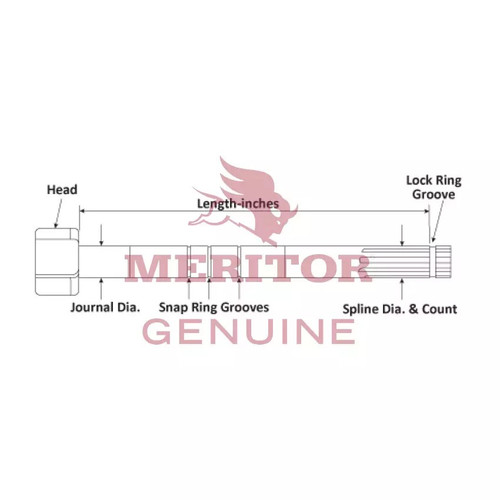 Meritor Camshaft P/N: 2210S7923
