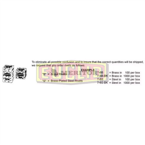 Meritor Steel Rivet P/N: 20-8S or 208S
