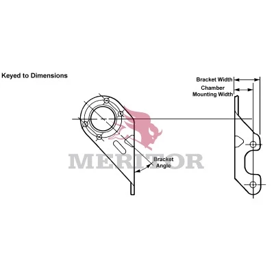 Meritor Bracket Chamber Adb P/N: 3299G5727