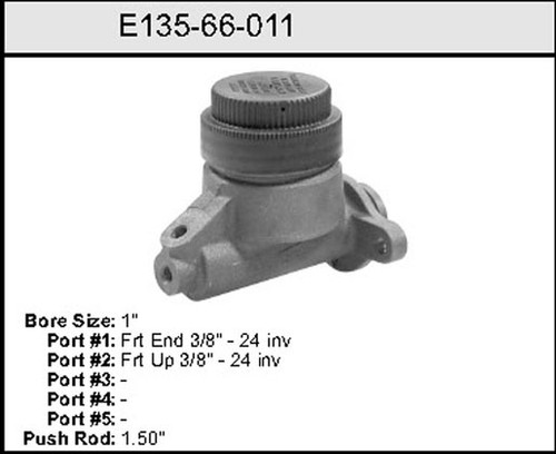 Bendix Master Cylinder P/N: E13566011