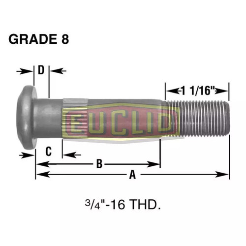 Meritor Stud P/N: E5764-R or E5764R