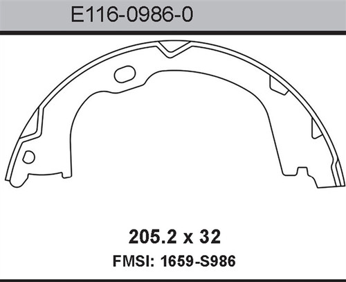 Bendix Brake Shoe P/N: E11609860